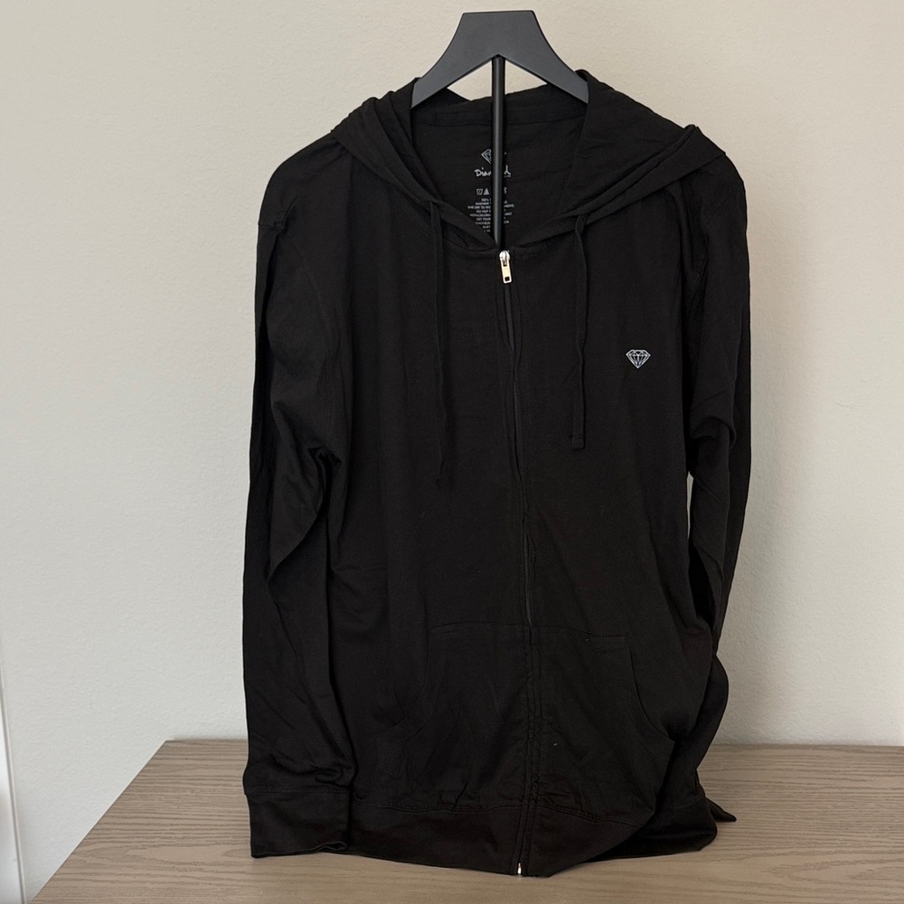 Diamond Supply Co. Black Zip-Up Sweater